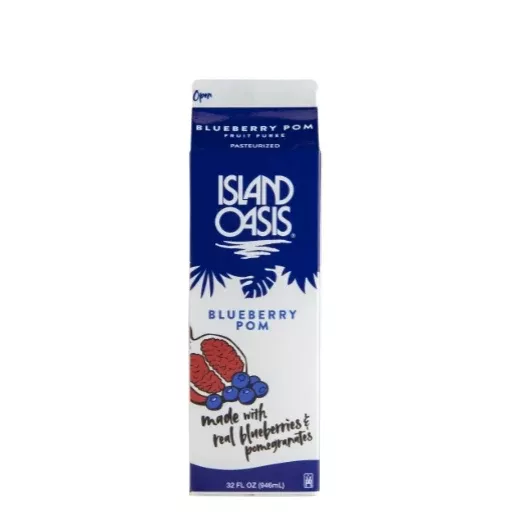 Island Oasis Blueberry Pomegranate Beverage Mix, 12 x 32 fl oz Case